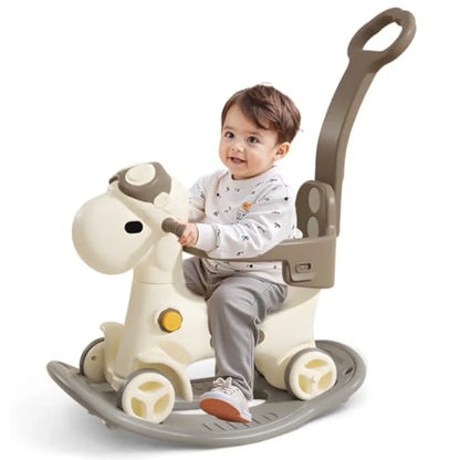 4-in-1 Toddler Rocking Horse | Ride-On, Push Car & Balance Toy | Kids Rider