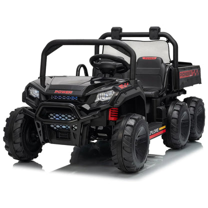 24V 4WD Kids Dump Truck Ride-On | 2-Seater with Remote | Kids Rider(Age: 3-12 Years)