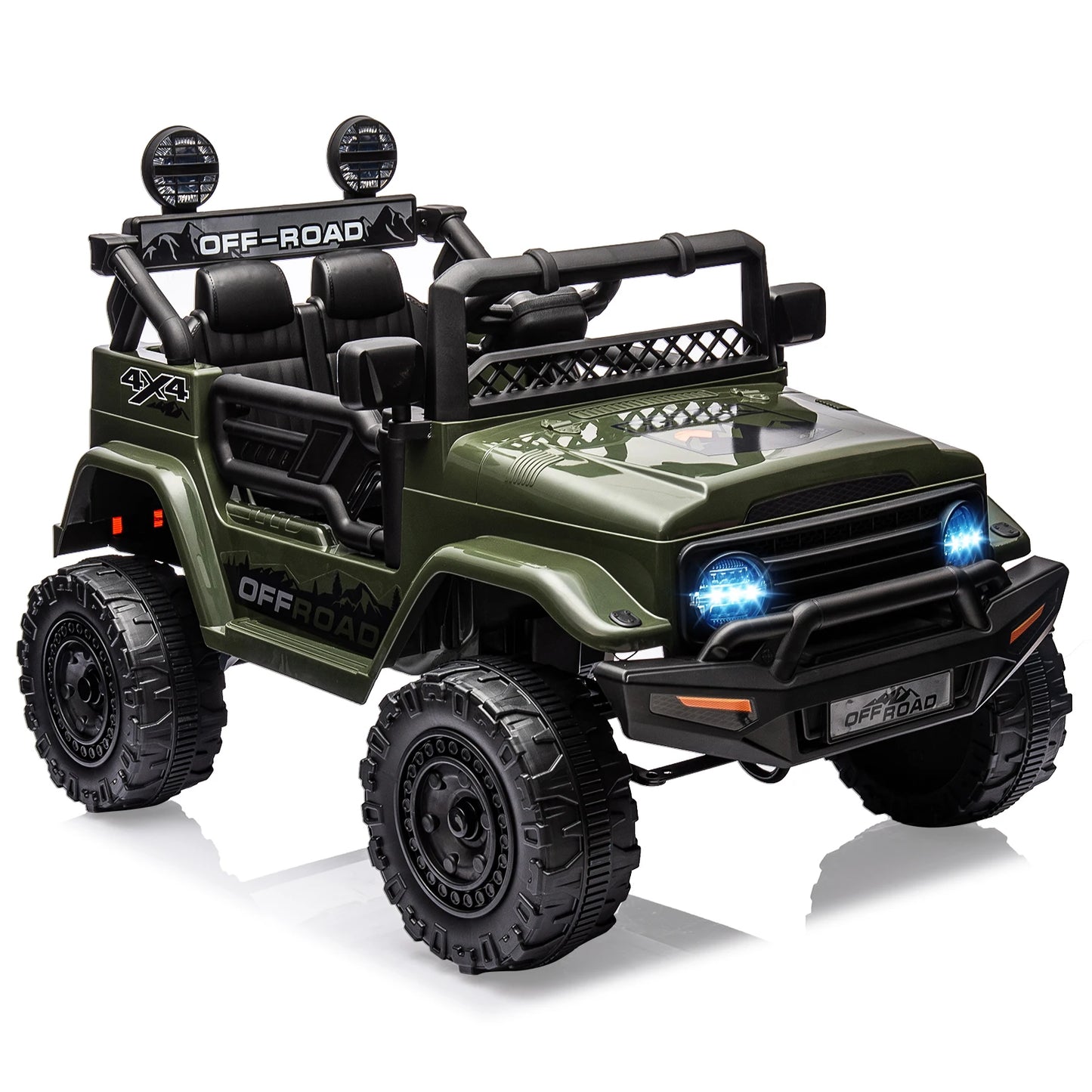 OFF Road 12V Kids Ride-On Truck w/ Remote, Bluetooth & LED |2-Seater