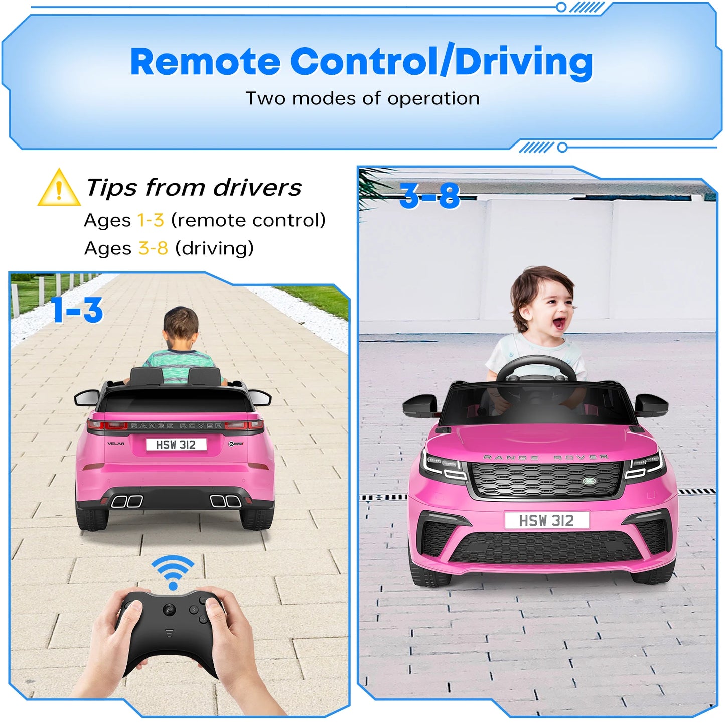 12V Kids Ride-On Car | Parent Remote, MP3 & Rocking Mode | Kids Rider