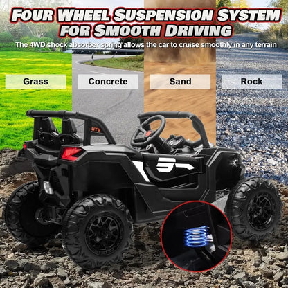 24V Kids Ride-On UTV 4x150W w/ Remote Control | Battery Powered Off-Road Sports Drive(4-12Y)