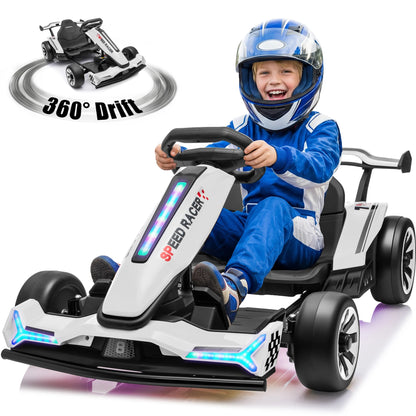 24V 360°Drift Go Kart for Kids | High Speed Drift Racing Car for Kids (Age: 5 to 14 Year)