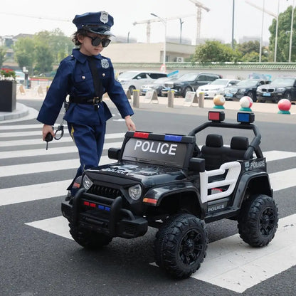 12V Kids Police Ride-On Jeep with Remote Control | Kids Rider