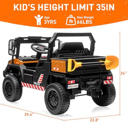 24V Ride On Dump Truck for Kids with Powerful 2X55W Motors | Construction Vehicle for Kids(Age: 4+ Yrs)