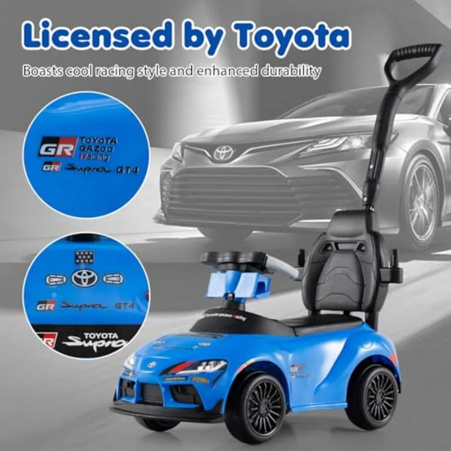 Costzon 3-in-1 Push Car for Toddlers w/ Safety Guardrail Handle Foot-to-Floor