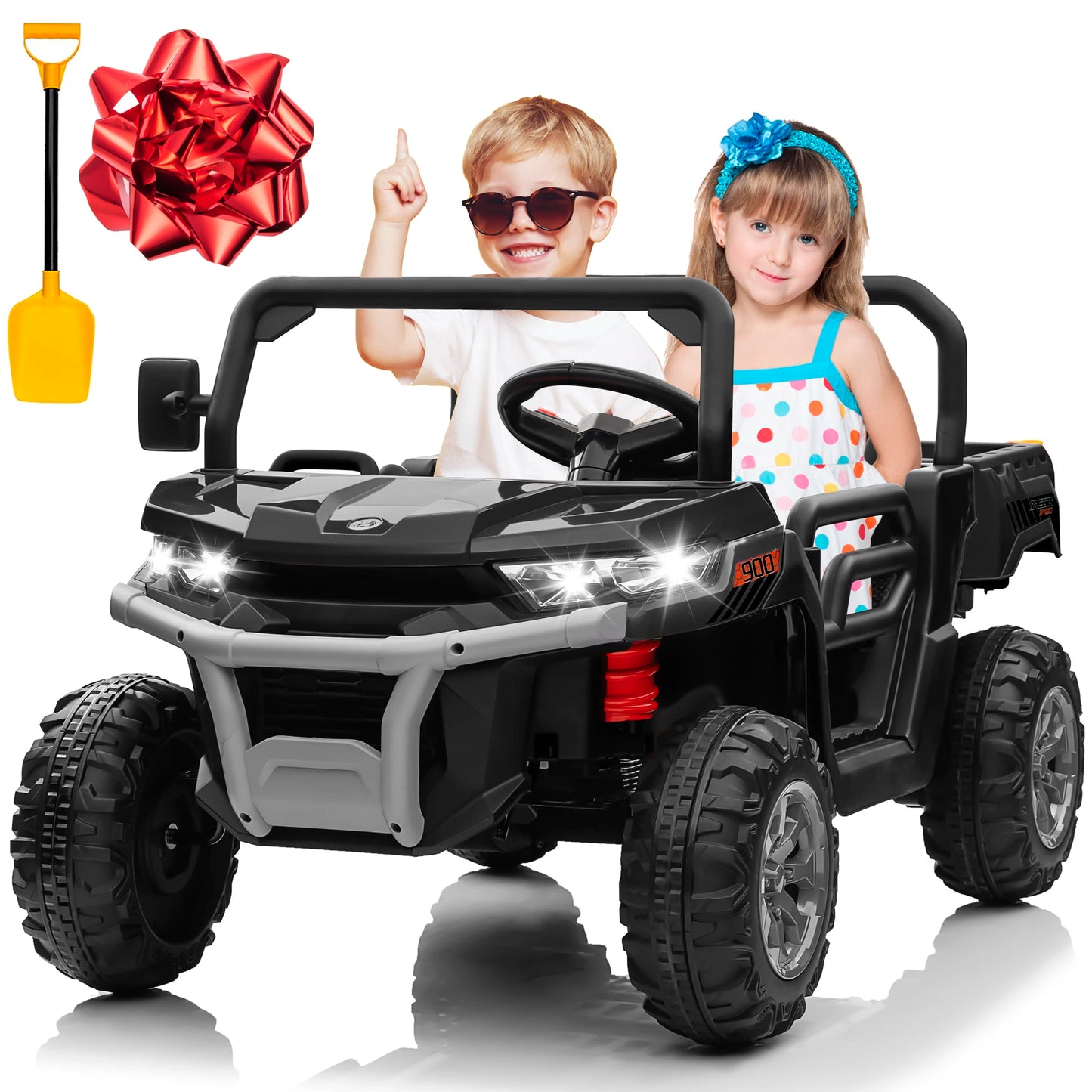 24V Kids Ride-On Dump Truck | 4WD 800W 2-Seater | Kids Rider