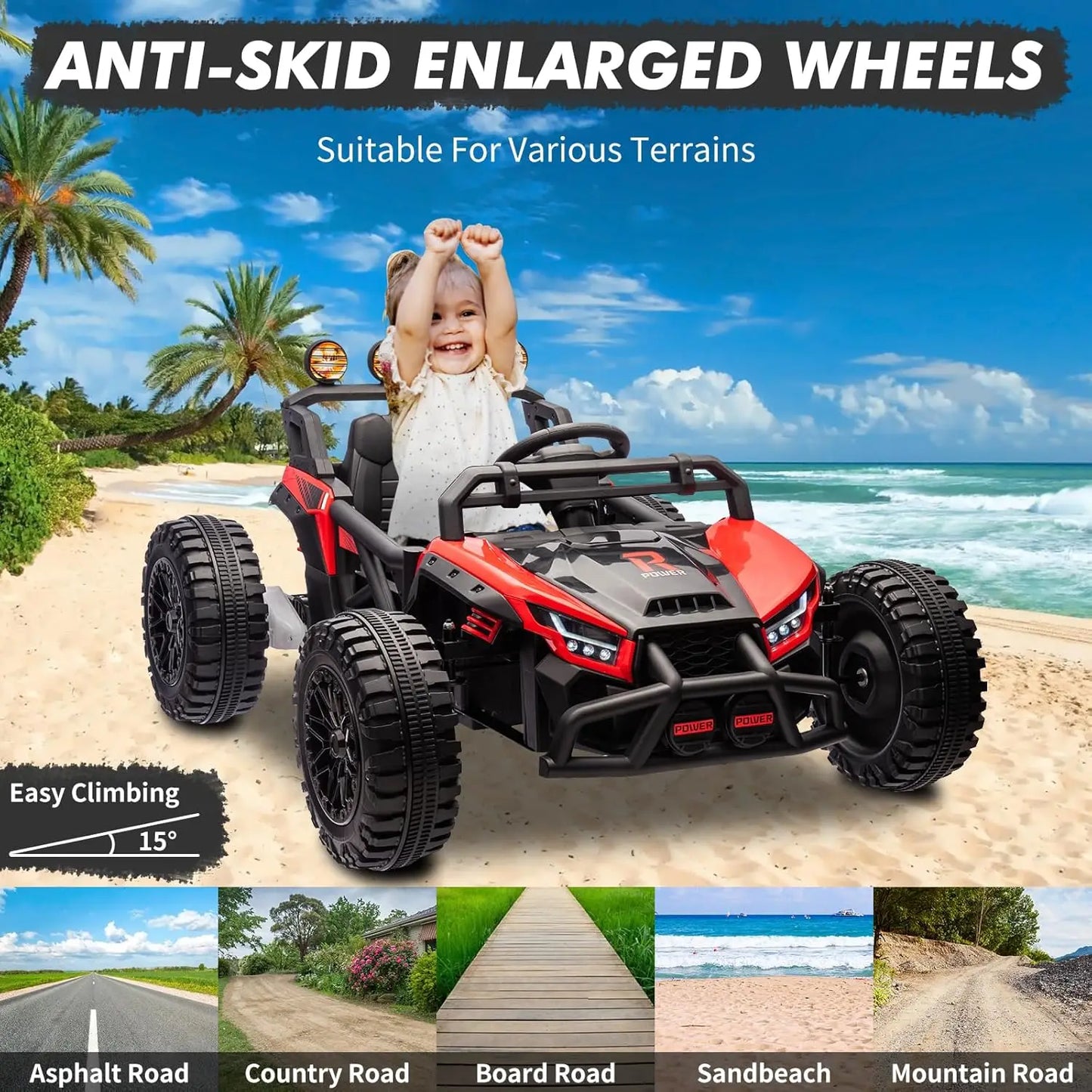 24V Electric Powered Kids Ride-On UTV with Remote & Suspension & LED Lights| Kids Rider