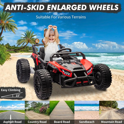 24V Electric Powered Kids Ride-On UTV with Remote & Suspension & LED Lights| Kids Rider