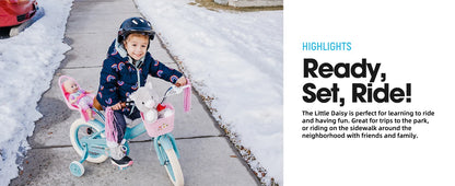 JOYSTAR Little Daisy Kids Bike for Girls & Boys | Doll Seat & Streamers | Ages 2–7 | Kids Rider
