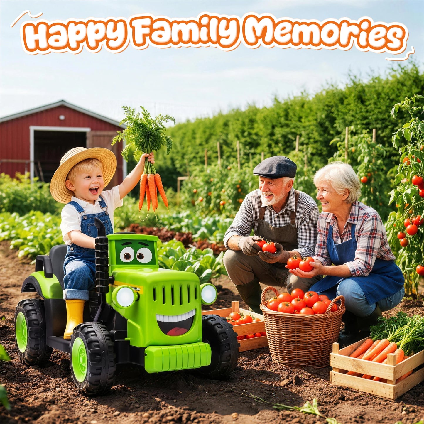 12V Ride-On Tractor | Electric Tractor for Toddlers & Kids | Kids Rider