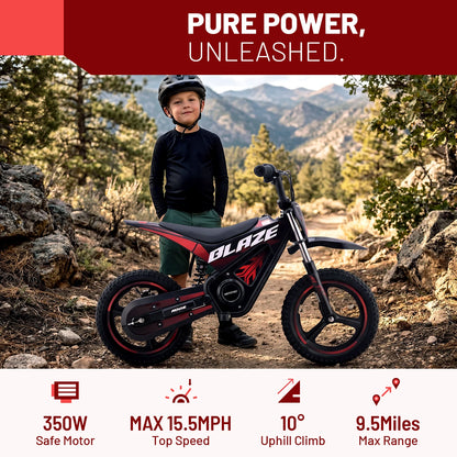 KOOZ HP01E 36V 350W Electric Dirt Bike | 15.5 MPH | Kids Rider