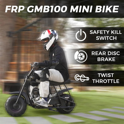 GMB100 99cc Gas Mini Bike for Adults & Teens — Up to 220 lbs