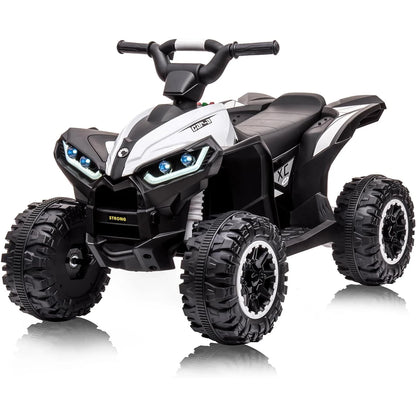 12V Kids Ride-On ATV w/ Remote, Lights & Music | Battery Powered Quad for Kids(Ages: 3-8Y)