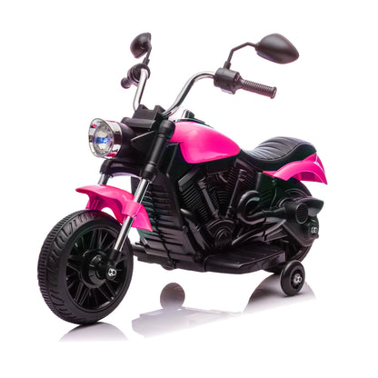 12V Kids Motorcycle | 3-Wheel Ride on Motorcycle w/Detachable Training Wheels