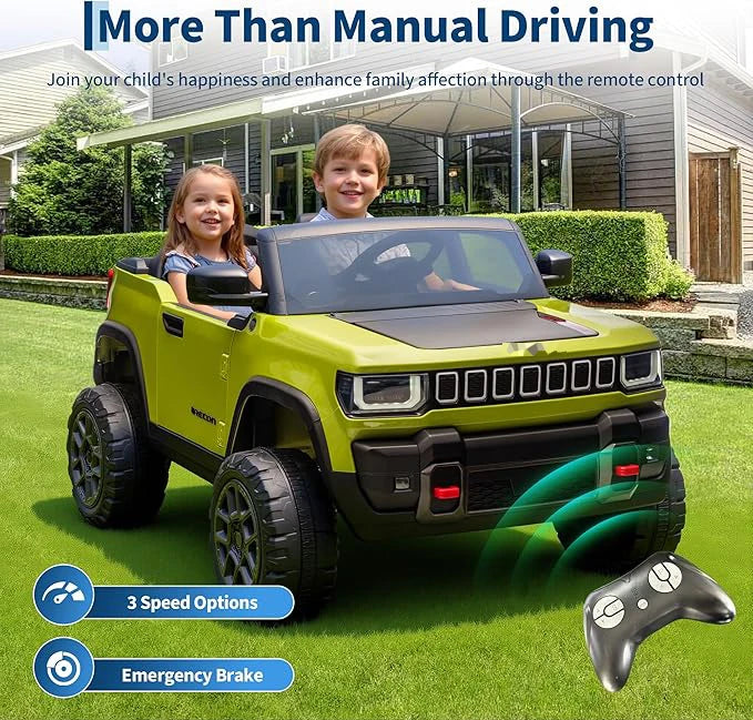 Licensed 24V Kids Ride-On Truck | 2-Seater Electric Truck for Big Kids (4–10 Years)