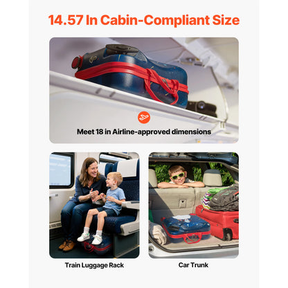 18" Kids Ride-On Suitcase for Toddlers | 26L Carry-On Luggage | Kids Rider