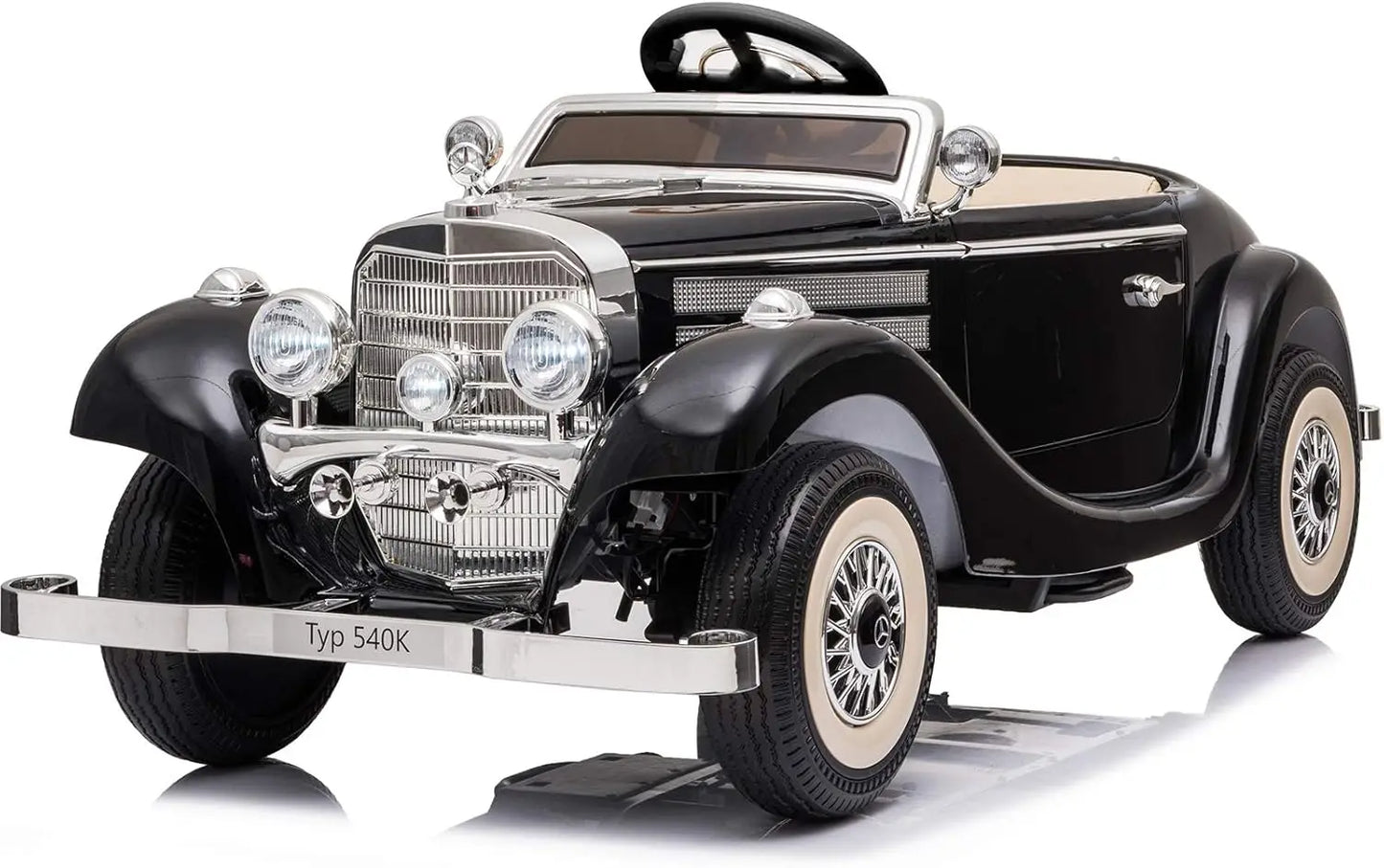 12V Mercedes-Benz Vintage Kids Ride-On Car w/ Remote – 220lbs