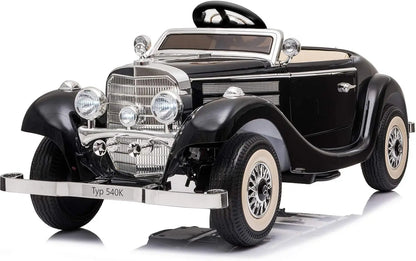 12V Mercedes-Benz Vintage Kids Ride-On Car w/ Remote – 220lbs