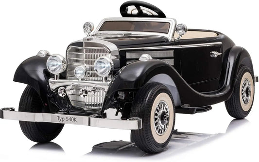 12V Mercedes-Benz Vintage Kids Ride-On Car w/ Remote – 220lbs