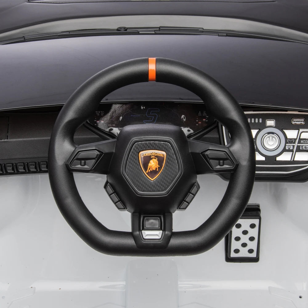 24V Licensed Lamborghini Huracan STO Kids Electric Ride-On Drift Car: 360° Spin