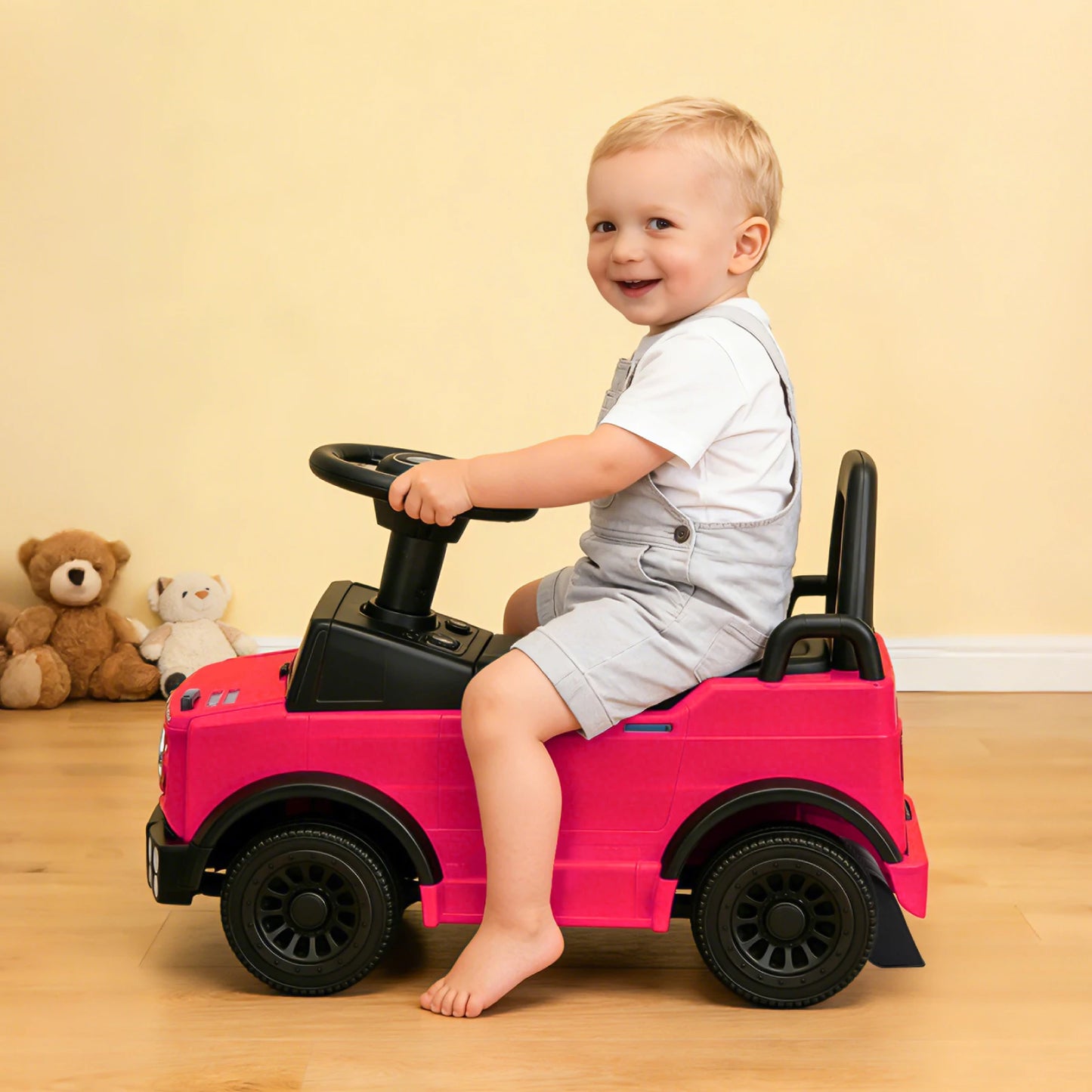 Mercedes-Benz Unimog Kids Push Car Ride-On Toy with Anti-Slip Wheels & Bumper Guards for Safety