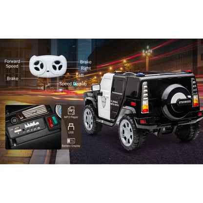 12V 4WD Kids Ride-On Car w/ Remote, Leather Seat & LED | 1-Seater