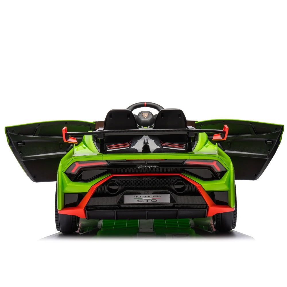 24V Licensed Lamborghini Huracan STO Kids Electric Ride-On Drift Car: 360° Spin