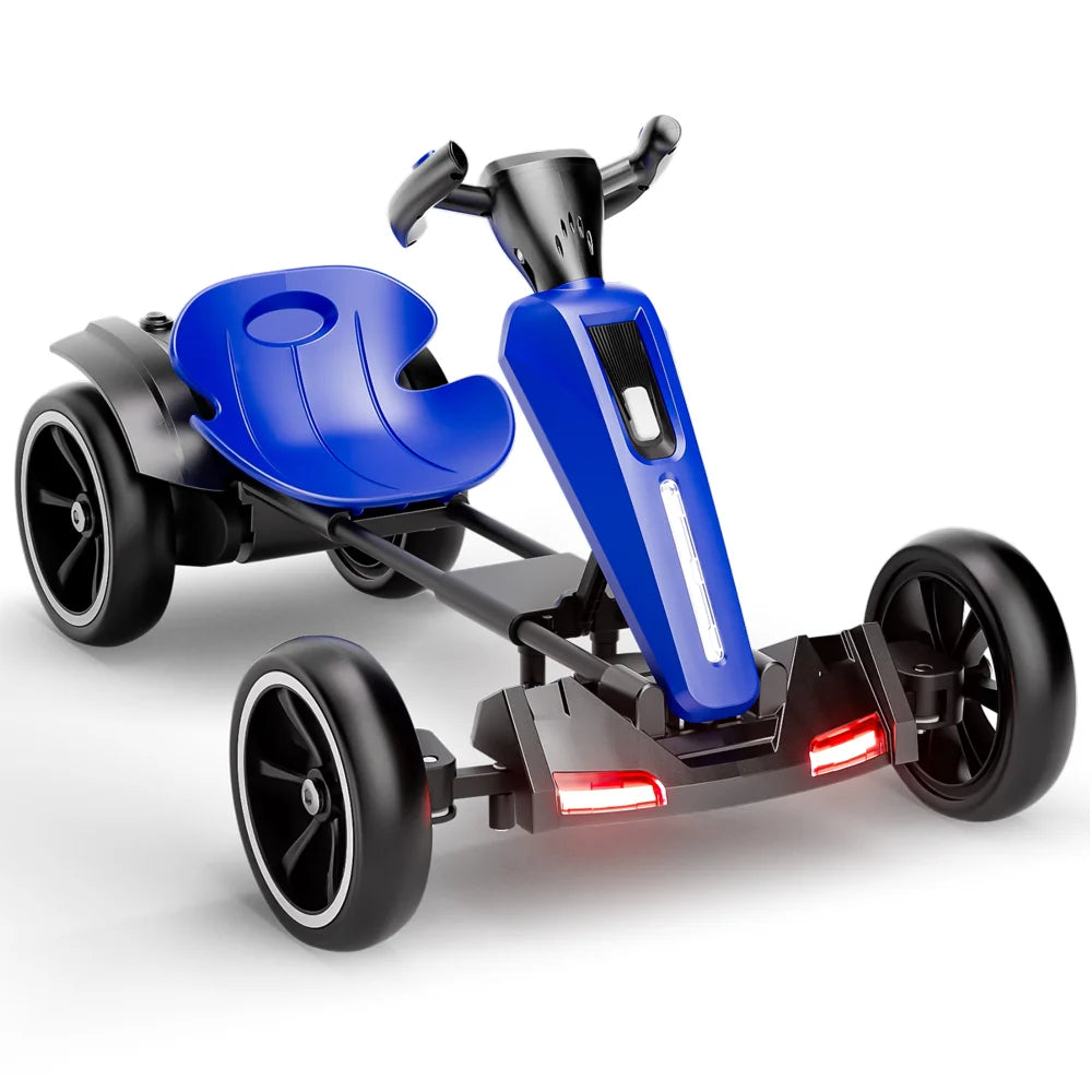 12V Kids Pedal Go Kart with Adjustable Seat & Non-Slip EVA Wheels | Kids Rider