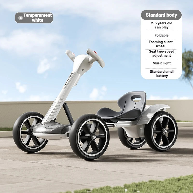 Battery Powered Kids Ride-On RC Kart | Remote Control & 4-Wheel Drive | Kids Rider(Age: 4-10Y)