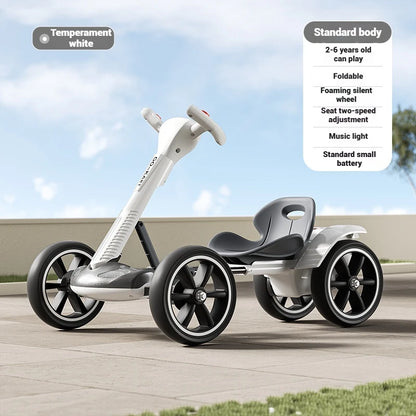 Battery Powered Kids Ride-On RC Kart | Remote Control & 4-Wheel Drive | Kids Rider(Age: 4-10Y)