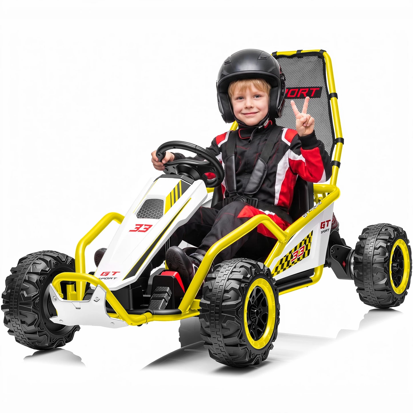 24V 400W Kids Electric Racing Go Kart Off-Road Ride On Car with Shock Absorber