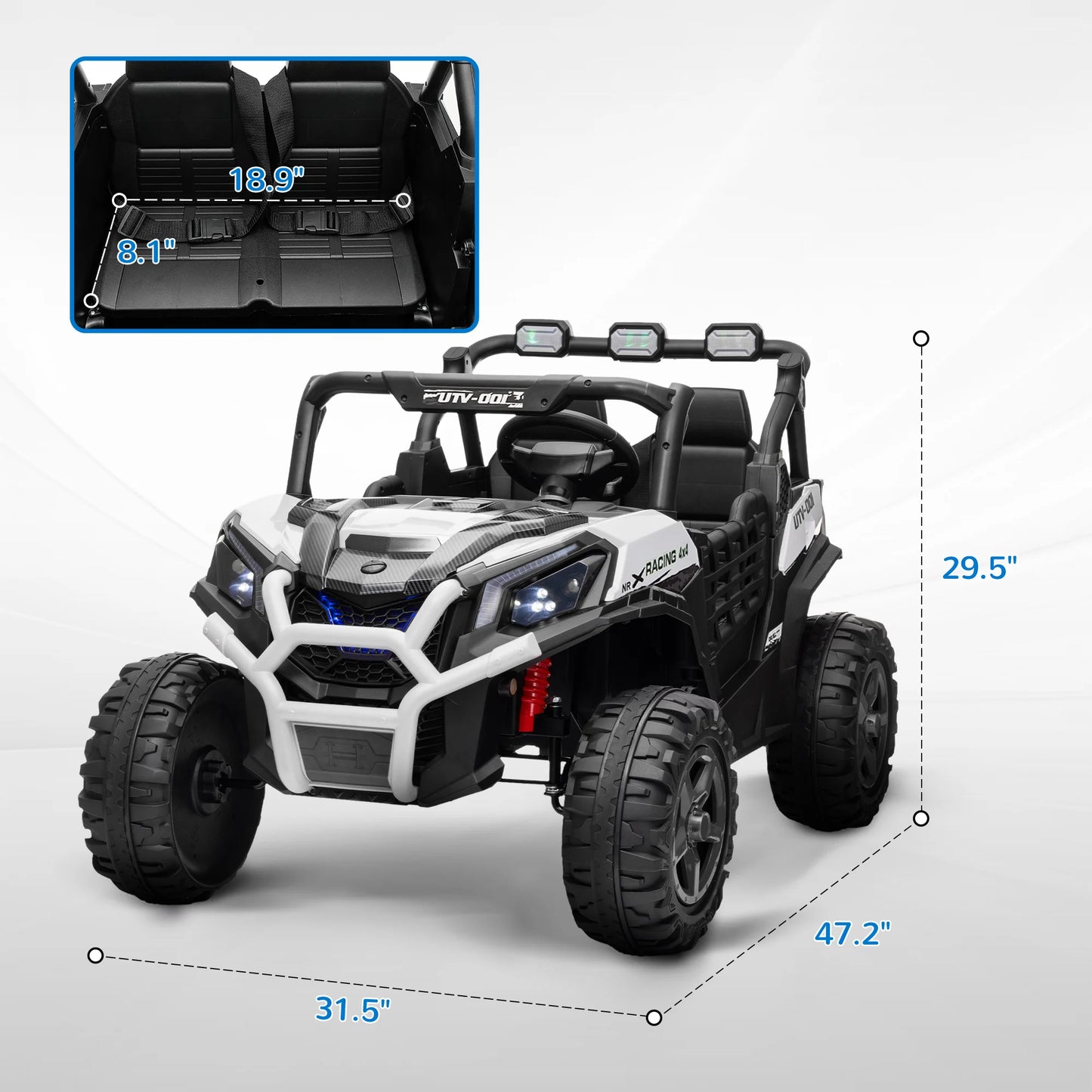 24V Electric Ride-On Car | 2 Seater with Parent Remote | Kids Rider