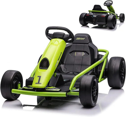 24V Kids Drift Go Kart | Dual 300W Motors | 8.1 MPH | Kids Rider (Age: 3 -12Y)