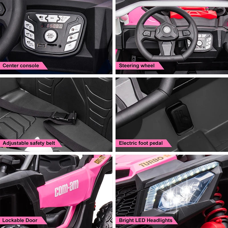 24V Kids Electric Ride-On UTV - Remote Control Off-Road Car for Ages 3-12