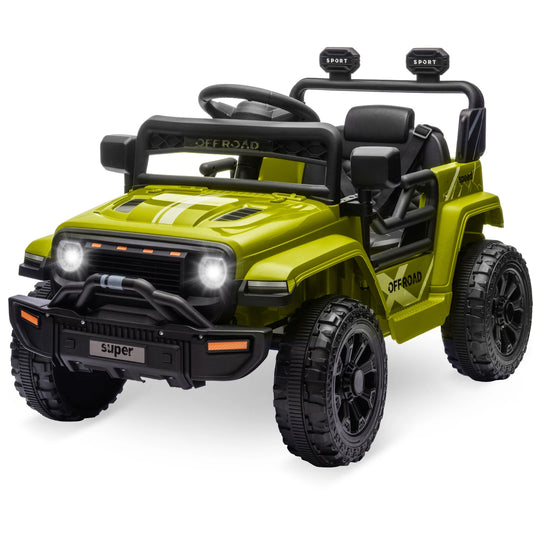 12V Kids Ride-On Truck w/ Remote Control, Suspension & LED Lights (Ages: 3 to 8 Yrs)