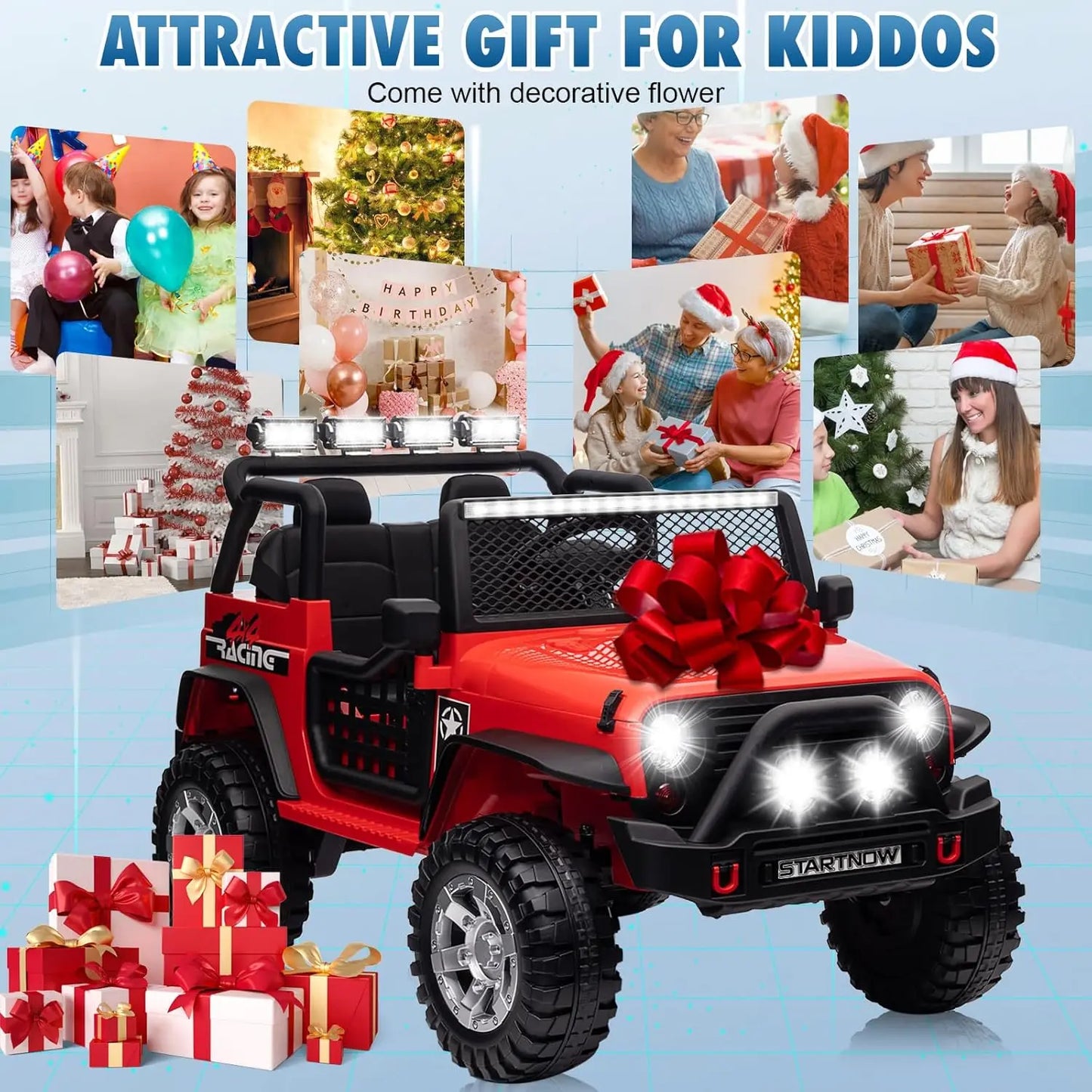 24V 2-Seater Ride-On Truck/Jeep for Kids | 4WD 800W | Kids Rider