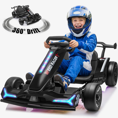 24V 360°Drift Go Kart for Kids | High Speed Drift Racing Car for Kids (Age: 5 to 14 Year)