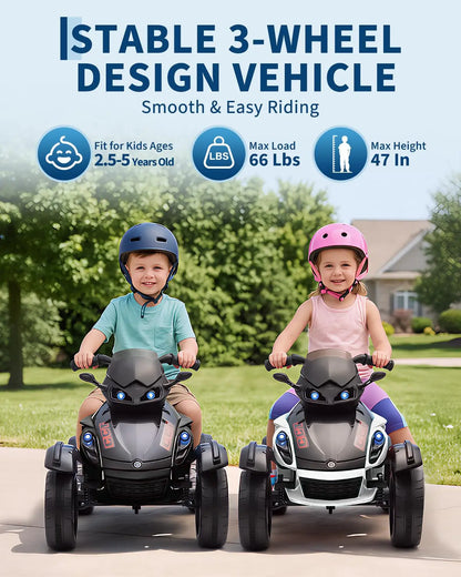 12V Electric Ride-On Tricycle | Dual Motor, Lights & Music | Kids Rider