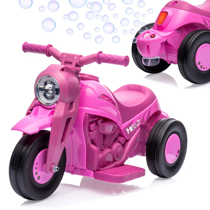6V Ride-On Bubble Motorcycle for Toddlers & Kids | 3-Wheel Electric Bike | Kids Rider