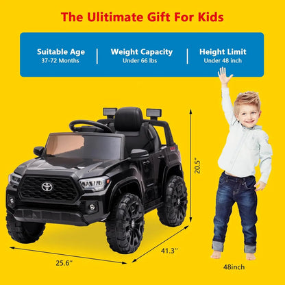 12V Toyota Kids Ride-On Truck w/ Remote, LED & 3 Speeds