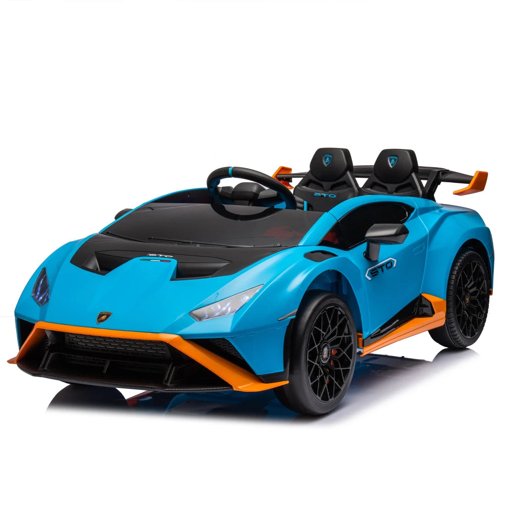 24V Licensed Lamborghini Huracan STO Kids Electric Ride-On Drift Car: 360° Spin