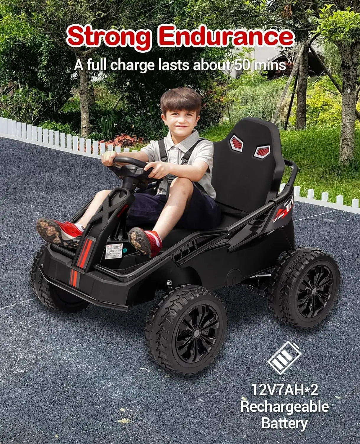 24V 4x4 Kids Go Kart 4x200W w/ Suspension & Music | Kids Rider(3-10Y)