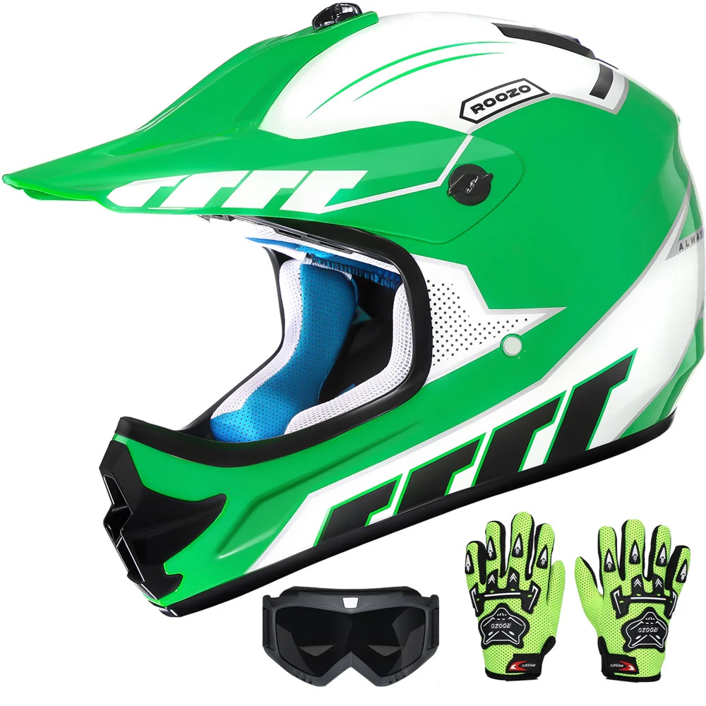 DOT Certified Kids Motocross Helmet for ATV, UTV & Dirt Bike | Kids Rider (3-14 Years)