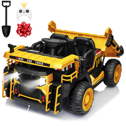 24V 2-Seater Kids Dump Truck 400W w/ Remote & Dump Bed& Shovel
