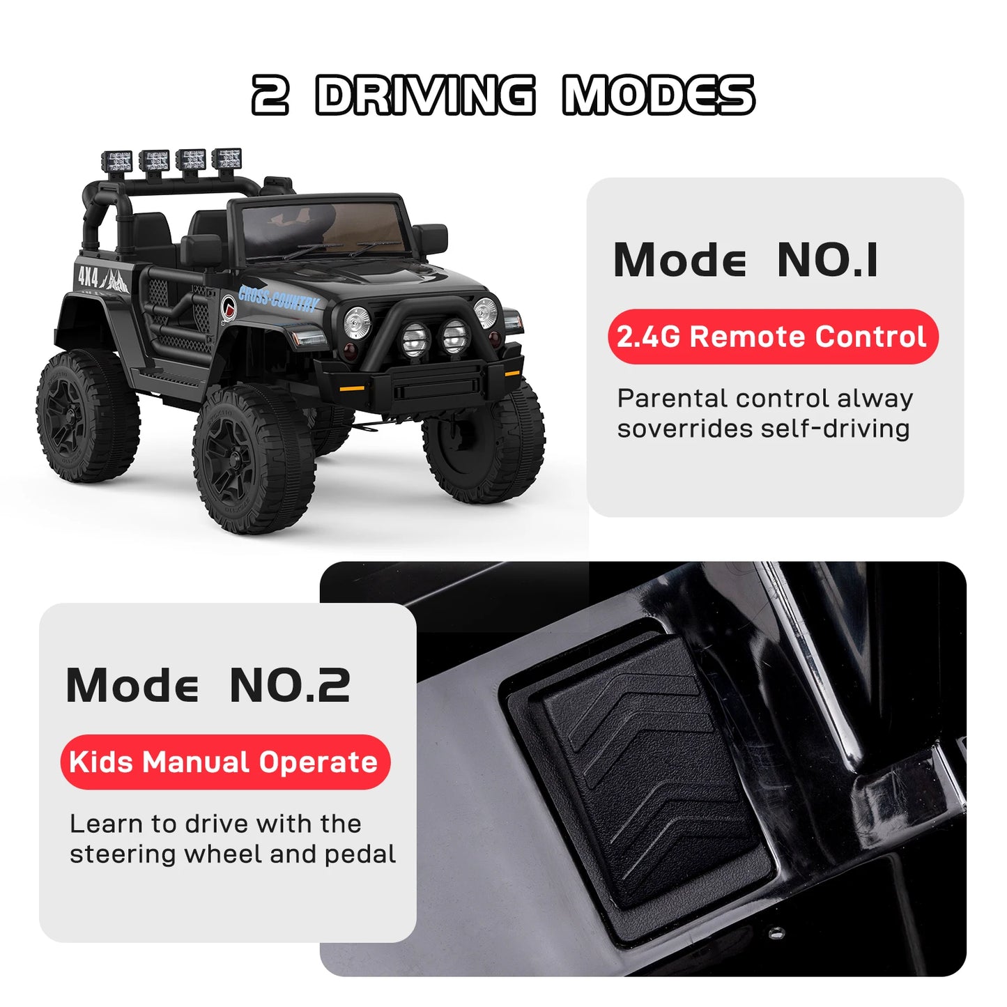 12V Kids Electric Ride-On Truck with Remote Control | Battery Powered Ride for Kids