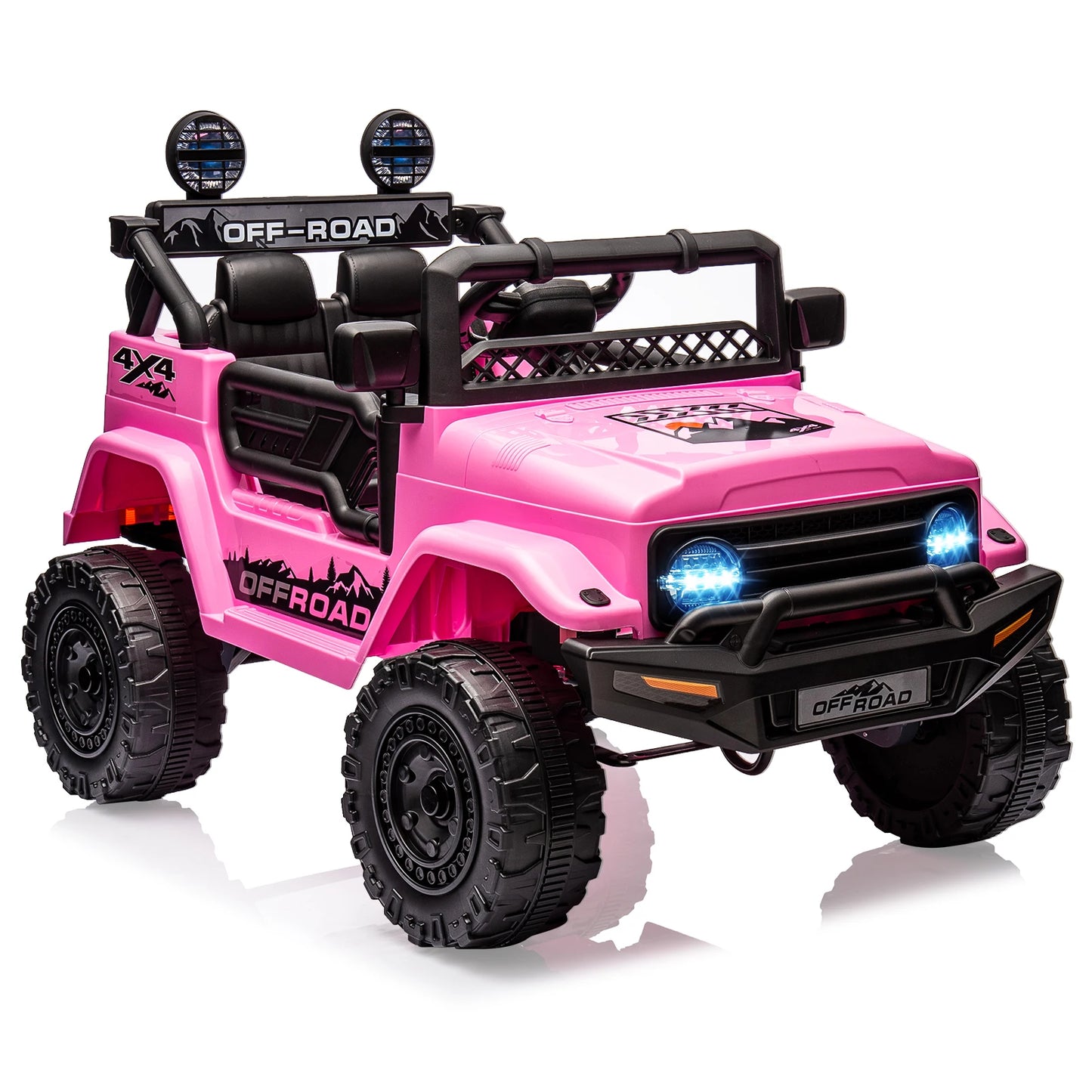OFF Road 12V Kids Ride-On Truck w/ Remote, Bluetooth & LED |2-Seater