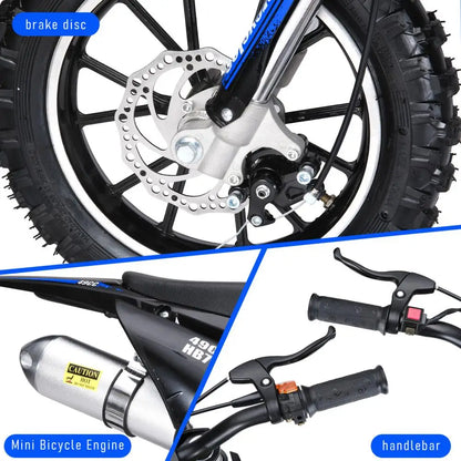 49cc Mini Kids Dirt Bike 2-Stroke Gas Motorcycle W/ Off-Rode Tire Up To 25 MPH