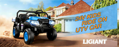24V 4-Wheel Drive 2-Seater Kids UTV with Remote(Robust Metal Body) | Kids Rider (Age- 3 to 10 Years Kids)