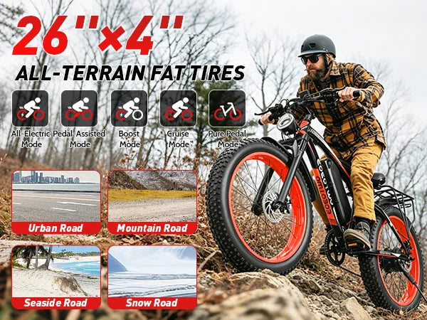 EOEOTWO Heavy-Duty E-Bike | 400 lbs Capacity | 65Nm Torque, 5 Riding Modes | Kids Rider