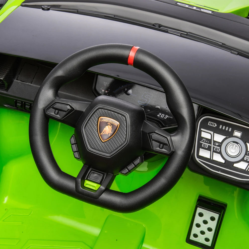 24V Licensed Lamborghini Huracan STO Kids Electric Ride-On Drift Car: 360° Spin